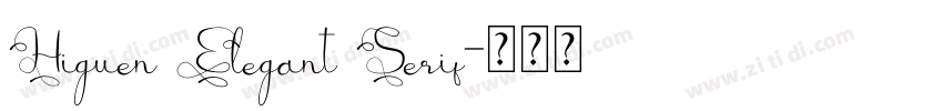 Higuen Elegant Serif字体转换